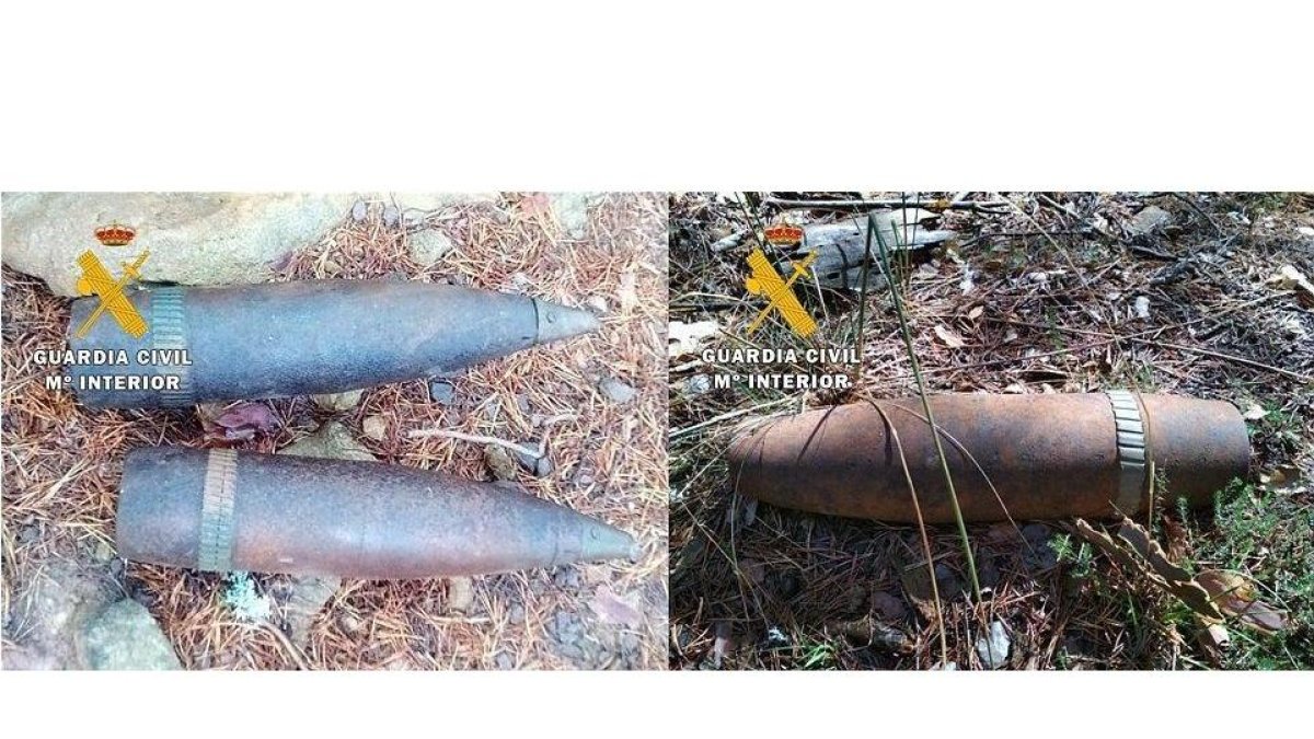 Cargas halladas en un paraje de la Sierra de la Demanda, Burgos.-GUARDIA CIVIL