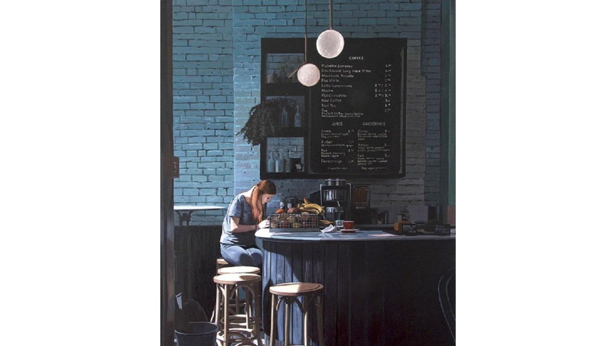 Acrílico sobre lienzo ‘The letter/London cafe’-EL MUNDO