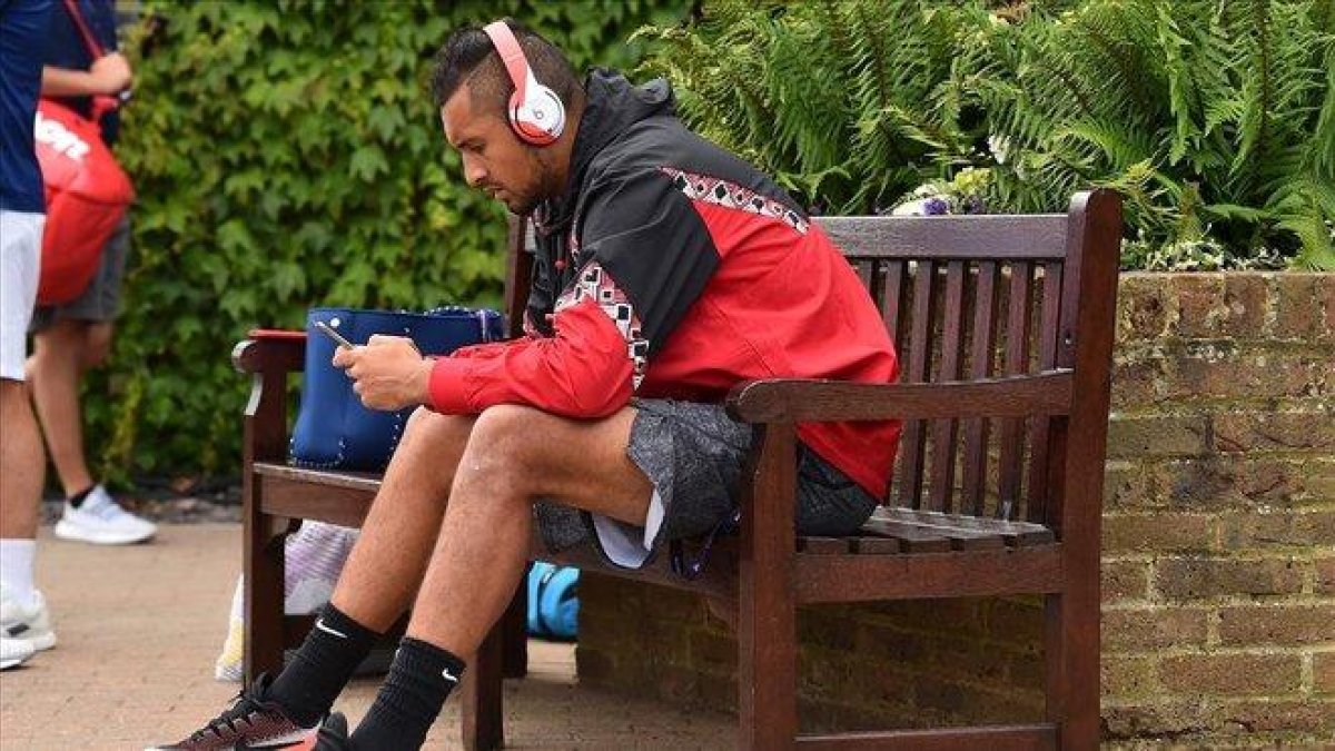 Nick Kyrgios, en el All England Tennis Club de Wimbledon.-AFP / GLYN KIRK
