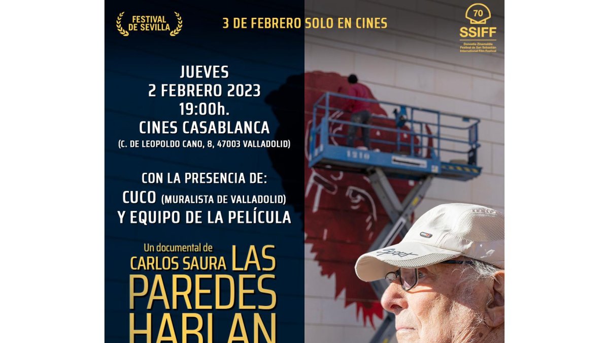 'Las paredes hablan' de Carlos Saura llega a los Cines Casablanca de Valladolid.- TWITTER ANNA SAURA