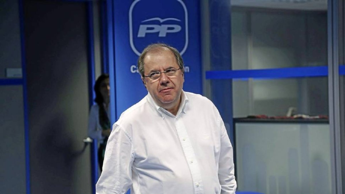 Juan Vicente Herrera, el pasado domingo después de conocer los resultados de las autonómicas y municipales.-Ical