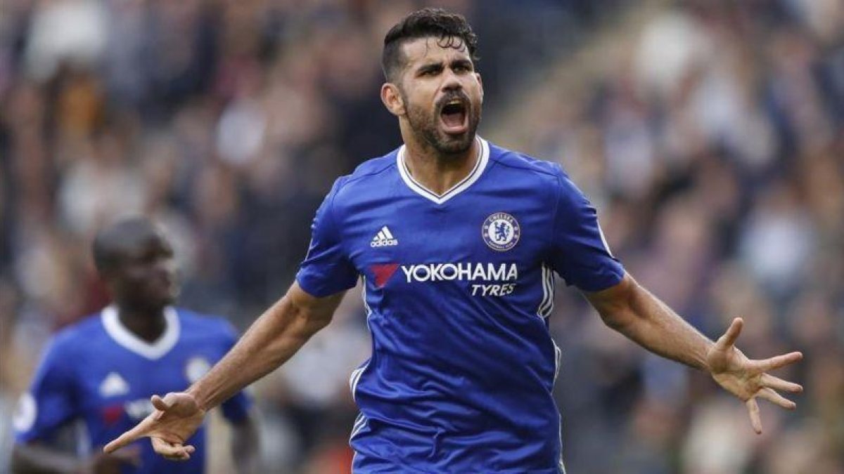 Diego Costa celebra un gol con el Chelsea.-REUTERS / CARL RECINE