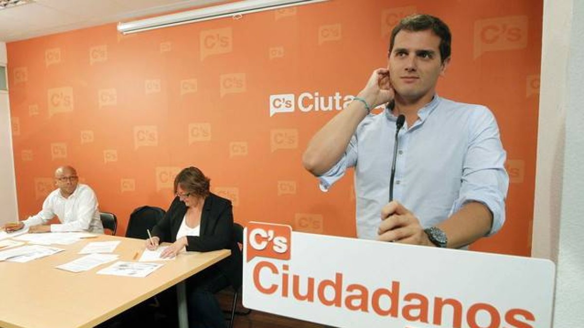 Albert Rivera, durante el consejo general de Ciudadanos, este sábado en Barcelona.-Foto: EFE / MARTA PÉREZ