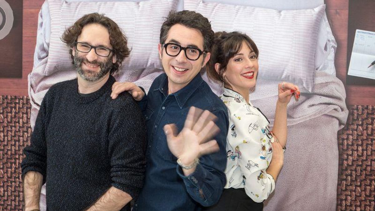 Berto Romero, Eva Ugarte y Carlos Therón, presentan la sèrie Mira lo que has hecho.-RICARD FADRIQUE