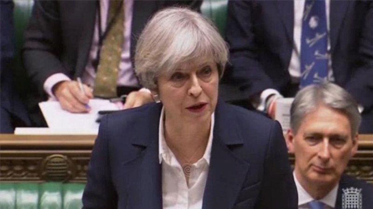 La primera ministra británica, Theresa May.-EFE
