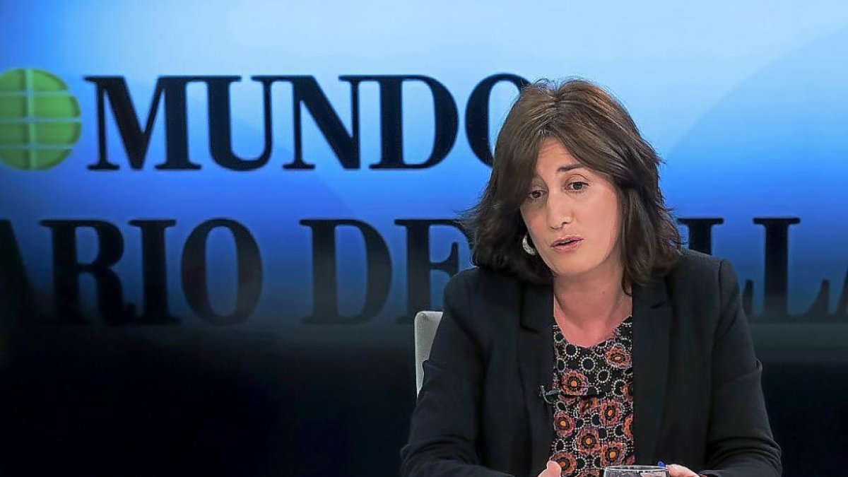 María Sánchez durante ‘La Quinta Esquina’, programa emitido en La 8 Valladolid.-PHOTOGENIC / PABLO REQUEJO