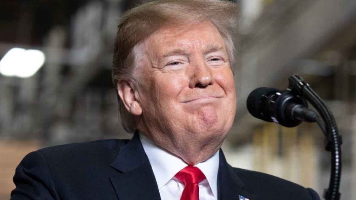El presidente de los Estados Unidos Donald Trump en un evento en Ohio.-AFP