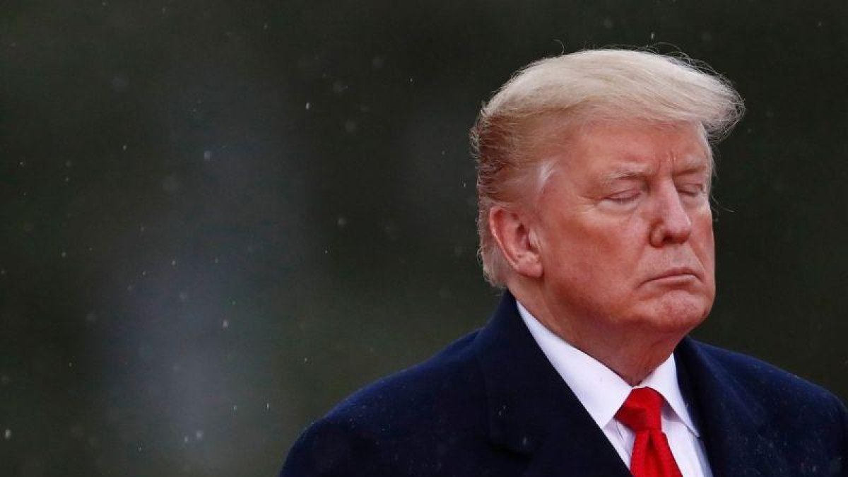 El presidente estadounidense, Donald Trump, en París en el acto del Centenario del armisticio de la Primera Guerra Mundial.-CHRISTIAN HARTMANN (AFP)