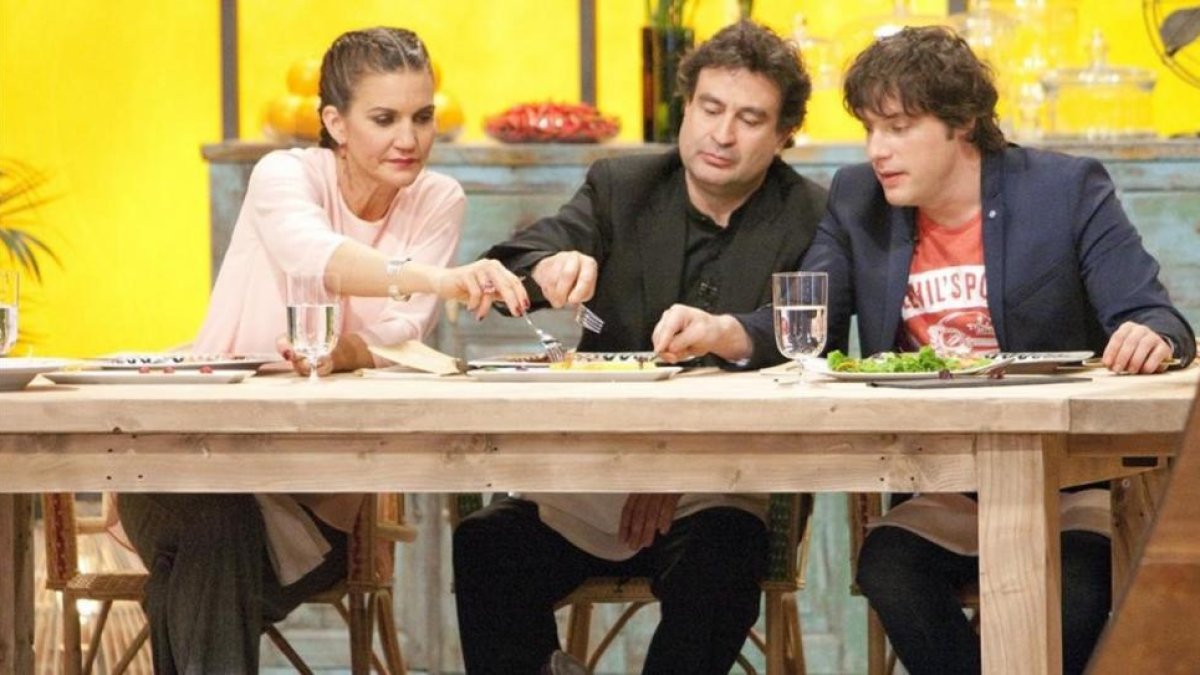 Samantha Vallejo-Nágera, Pepe Rodríguez y Jordi Cruz, en 'Masterchef'.-RTVE