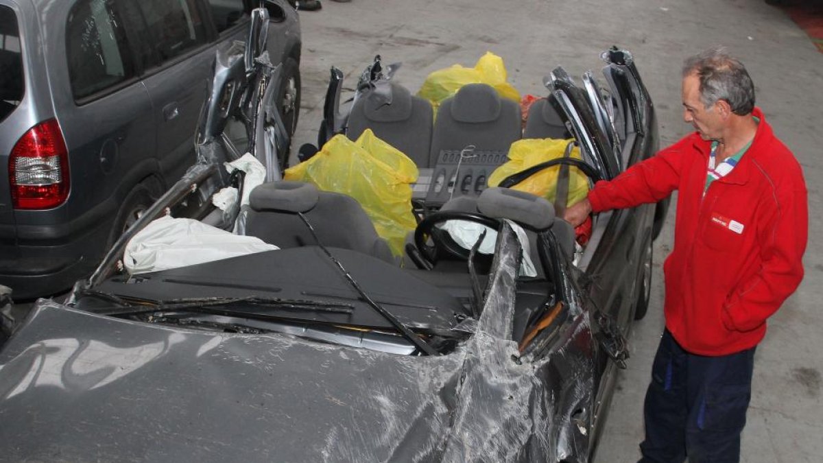Estado en el que quedó el vehículo tras el accidente-ICAL