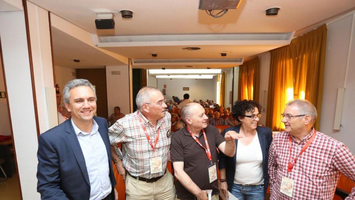 VI Congreso de la Unión de Jubilados y Pensionistas de la UGT de Castilla y León, con la presencia del secretario general del PSOE de Valladolid, Javier Izquierdo, del secretario general de UGT Castilla y León, Faustino Temprano.-ICAL