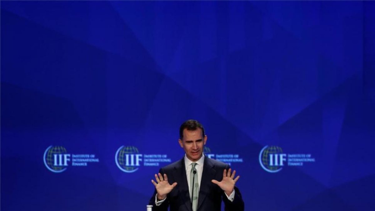 El Rey Felipe VI en las jornadas del Instituto Internacional de Finanzas.-REUTERS