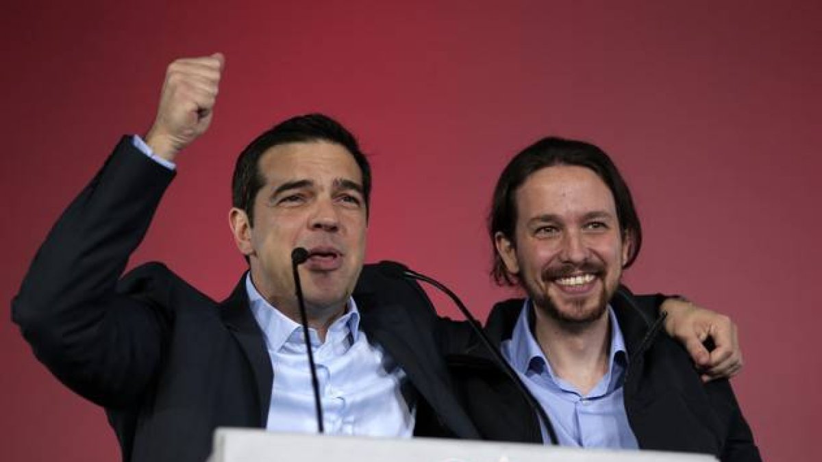 Tsipras e Iglesias el pasado enero.-AP / LEFTERIS PITARAKIS