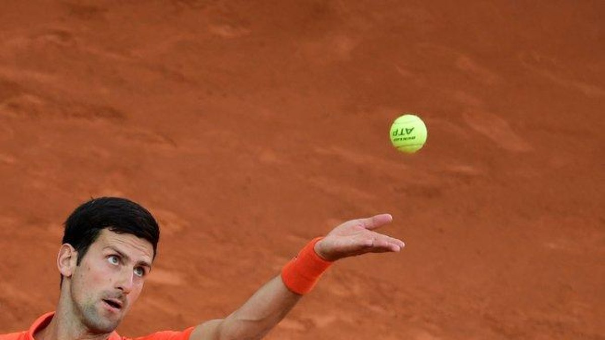 Novak Djokovic, durante la final de Madrid.-AFP