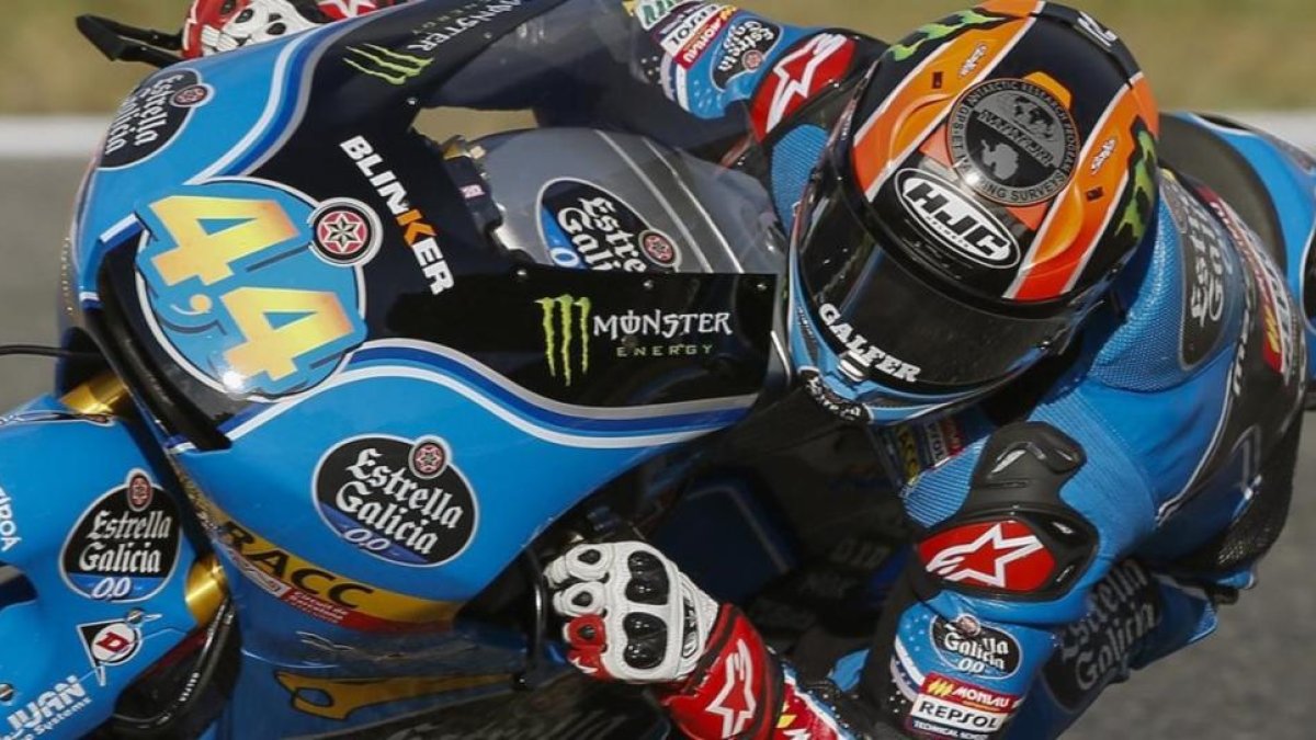 El valenciano Aaron Canet (Honda), ganador del GP de Jerez de Moto3.-EFE / JOSE MANUEL VIDAL