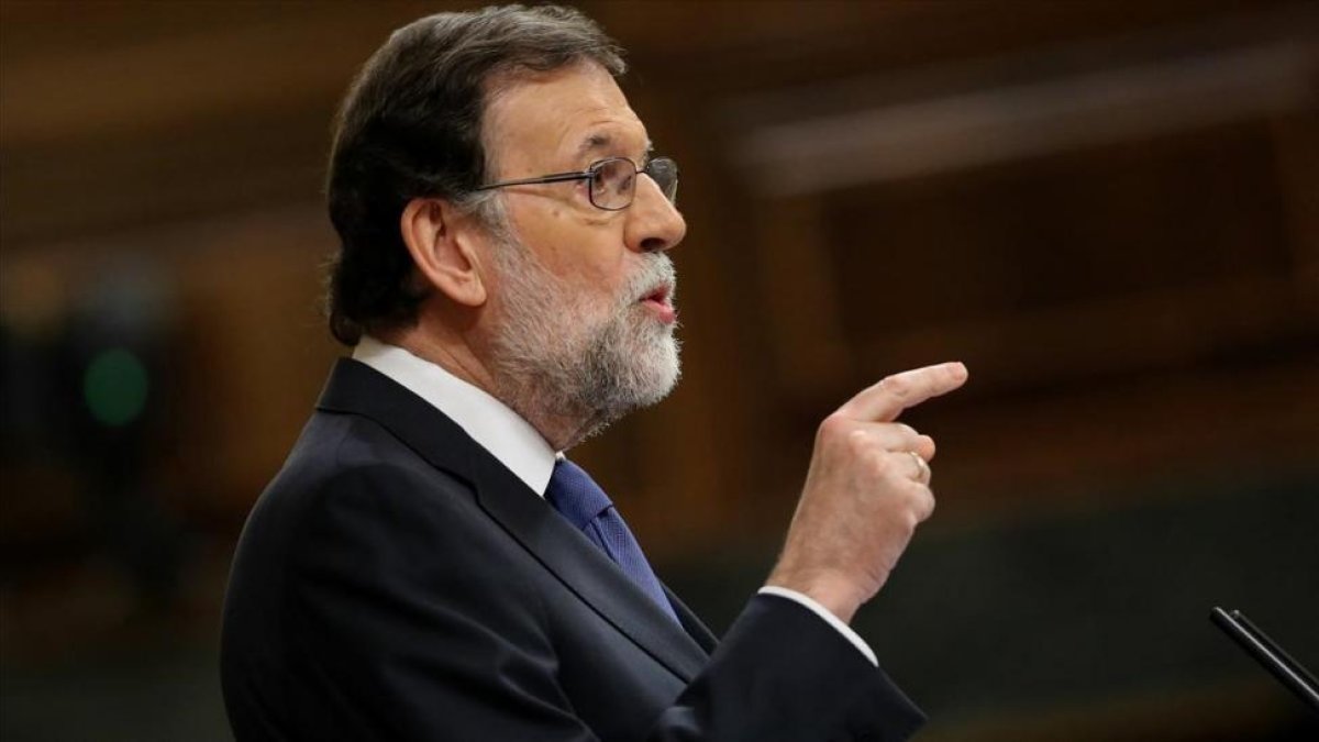 El presidente del Gobierno durante su intervención en el pleno.-/ JUAN MANUEL PRATS