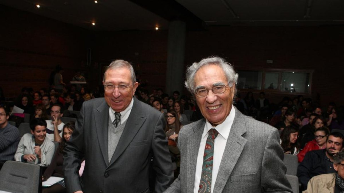 Marchán Fiz en un acto de la UVA.-