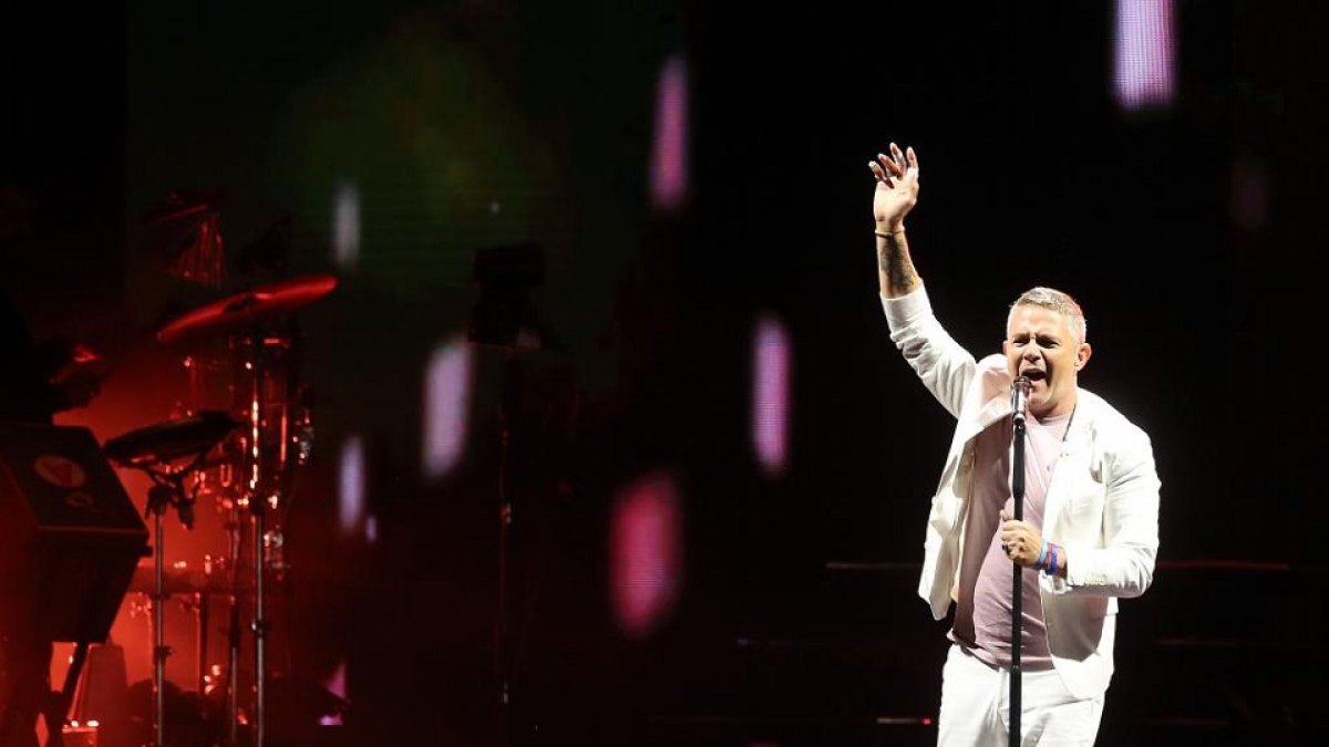 Alejandro Sanz en el concierto en Valladolid. -ICAL