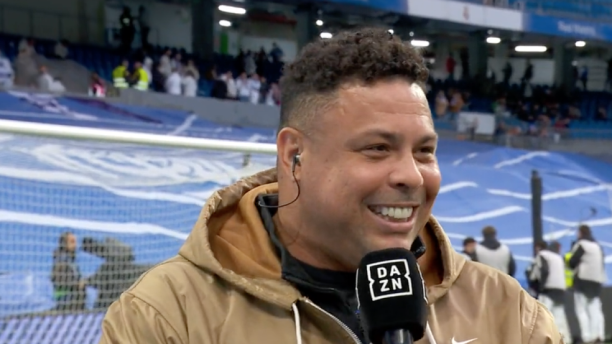 Ronaldo Nazario en la previa del partido / DAZN