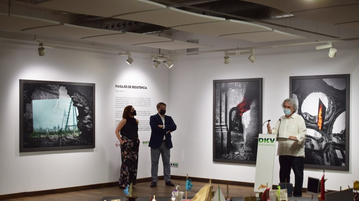 Ángel Marcos durante la inauguración de la muestra. | f/DKV