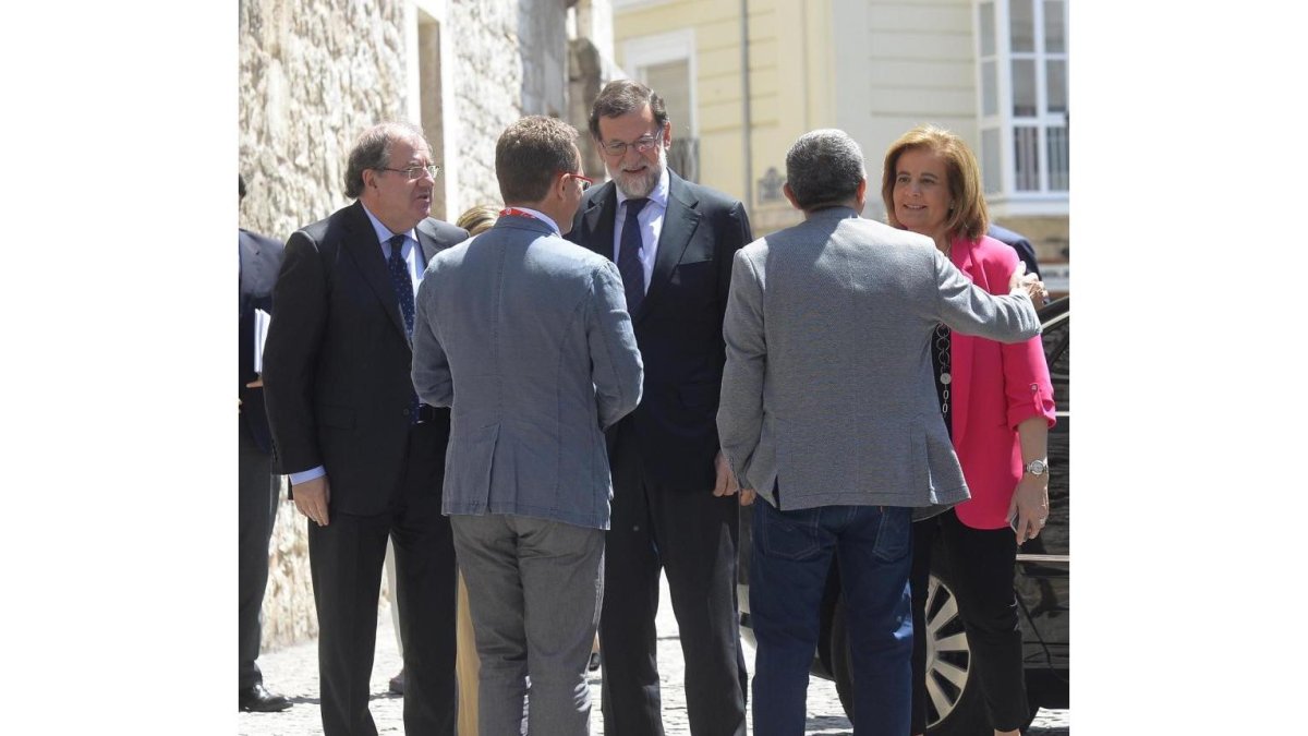El presidente clausuró ayer el encuentro que UGT organizó en Burgos dedicado a la industria.-ICAL