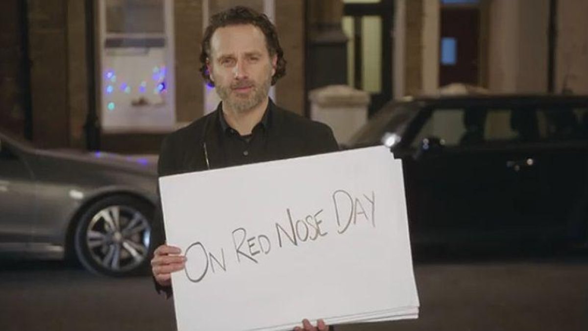Andrew Lincoln, en el corto 'Red Nose Day Actually'.-