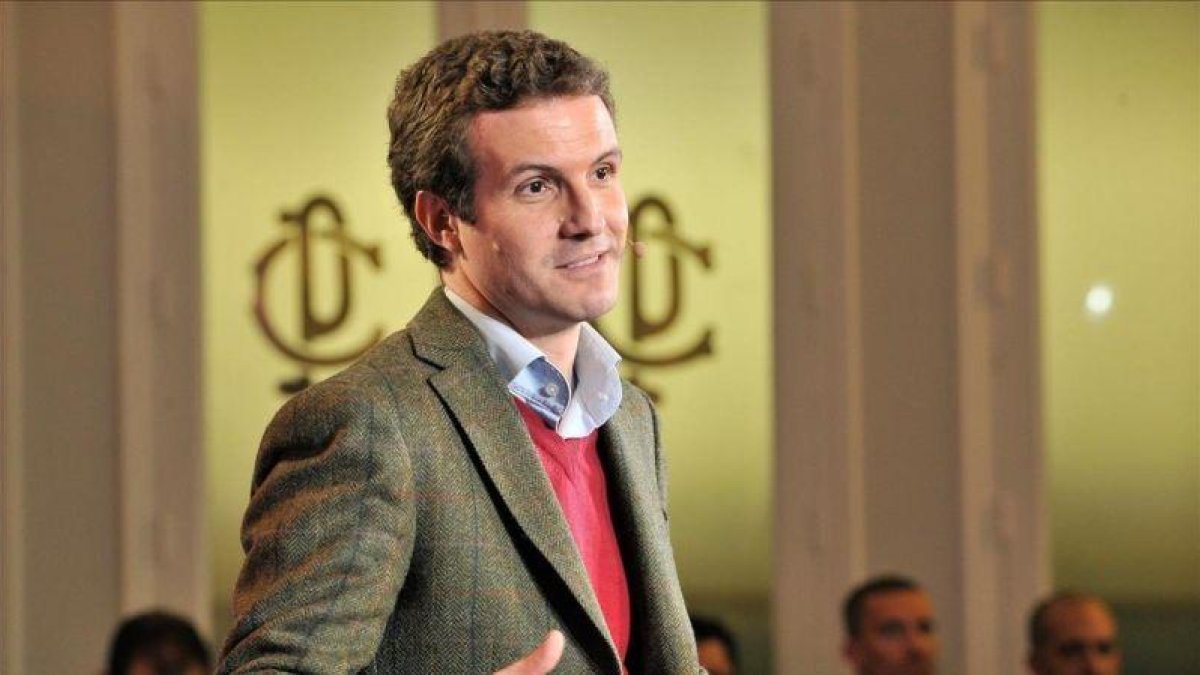 El presidente del PP, Pablo Casado, en un acto de partido en Albacete el pasado día 30.-EFE / MANU