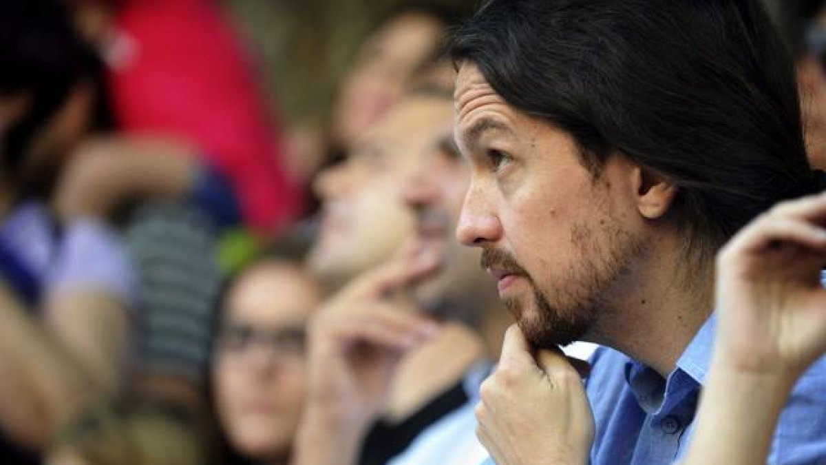 El secretario general de Podemos, Pablo Iglesias, en un acto de Podemos en Toledo, este domingo.-Foto: EFE / ISMAEL HERRERO / EFE