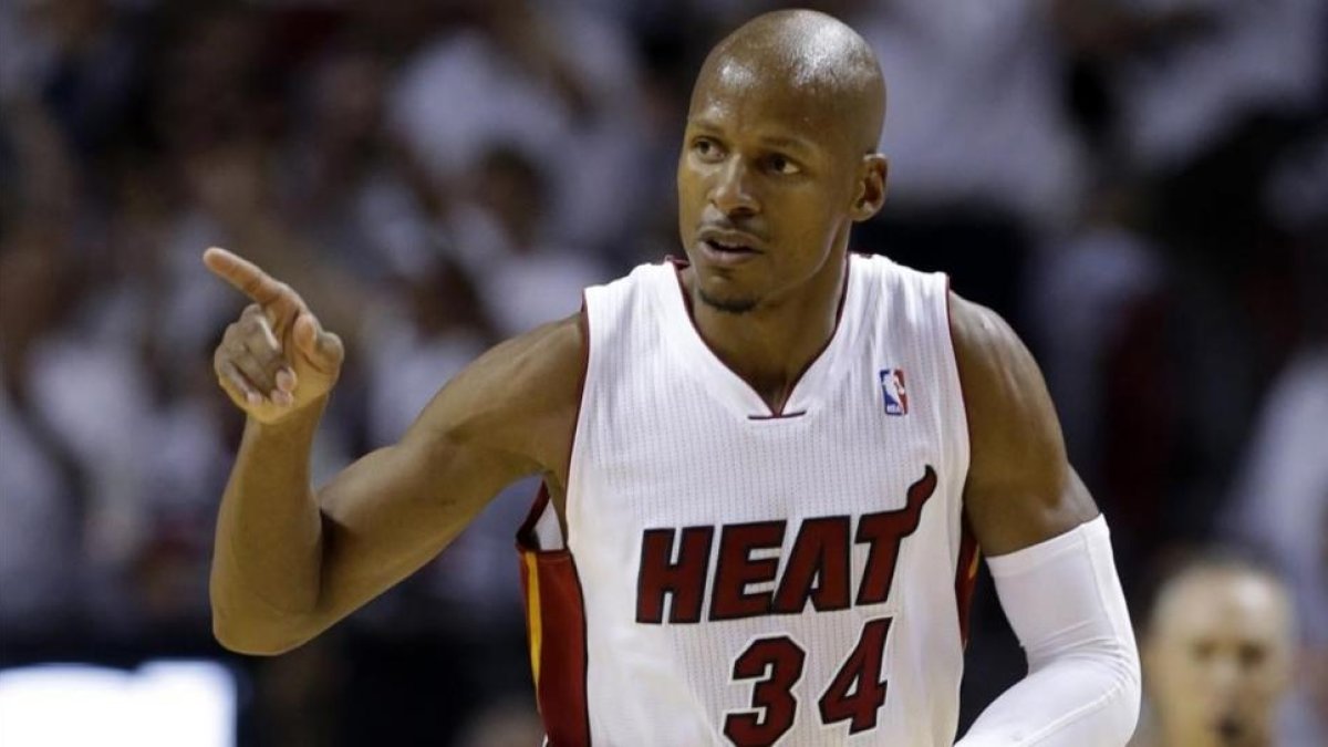 Ray Allen, con la camiseta de los Miami Heat.-AP