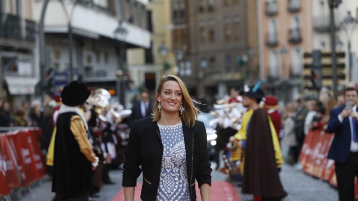 La nadadora Mireia Belmonte, a su llegada a la Gala Nacional del Deporte.-J.M.LOSTAU