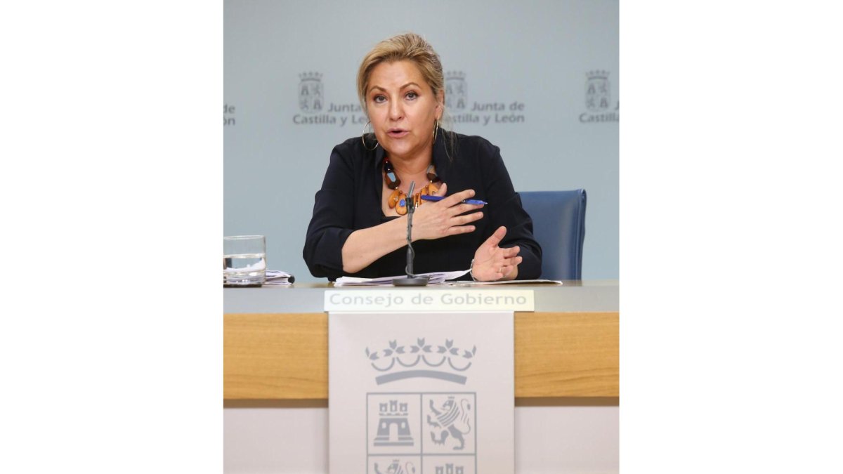 La vicepresidenta y portavoz de la Junta de Castilla y León, Rosa Valdeón, comparece en rueda de prensa posterior al Consejo de Gobierno-ICAL