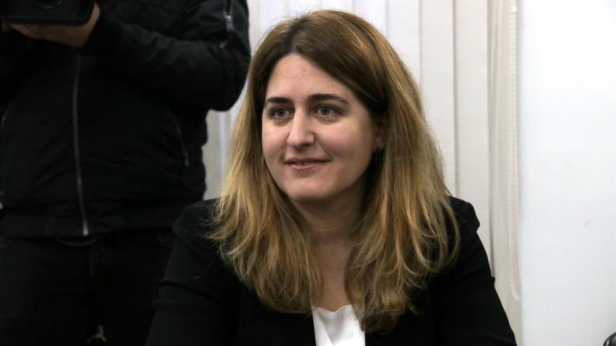 La coordinadora general del PDECat, Marta Pascal, durante una reunión de la ejecutiva del partido.-BERNAT VILARO (ACN)