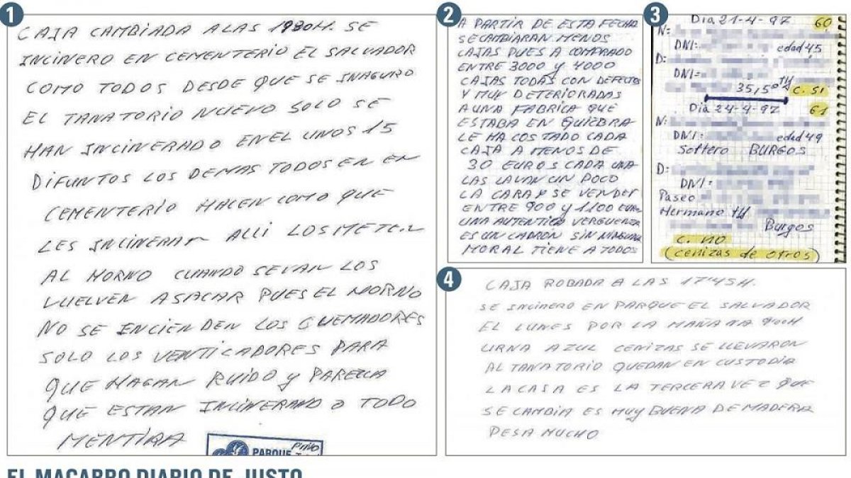 Algunos de los documentos del ex trabajador.-E. M.