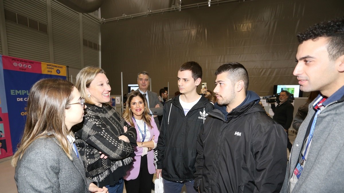 La consejera de Familia e Igualdad de Oportunidades, Isabel Blanco, visita la 'Jornada de Empleabilidad de Castilla y León para Jóvenes'. -ICAL.