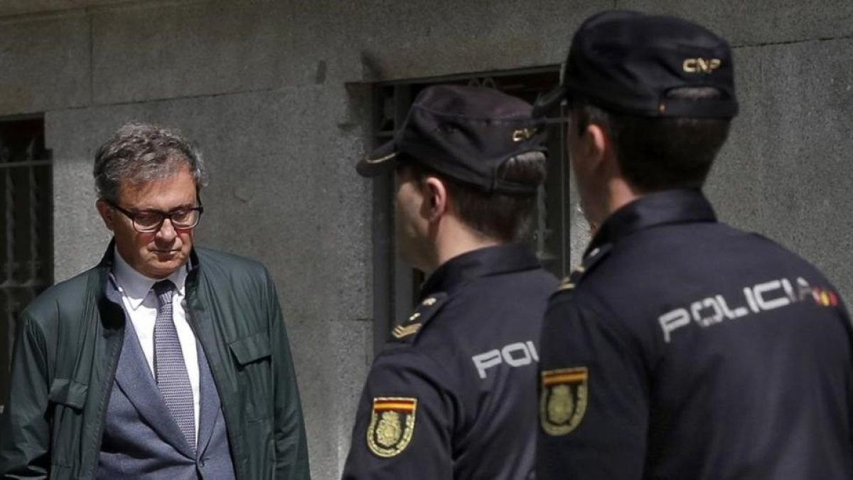 Jordi Pujol Ferrusola entra en la Audiencia Nacional el pasado 25 de abril.-JOSE LUIS ROCA