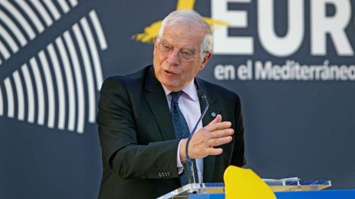 El ministro de Exteriores en funciones, Josep Borrell, en un acto.-MORELL (EFE)