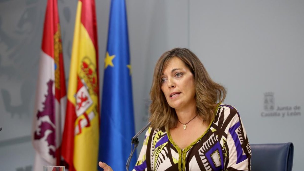 La consejera de Agricultura y Ganadería y portavoz de la Junta de Castilla y León, Milagros Marcos, comparece en rueda de prensa posterior al Consejo de Gobierno-ICAL