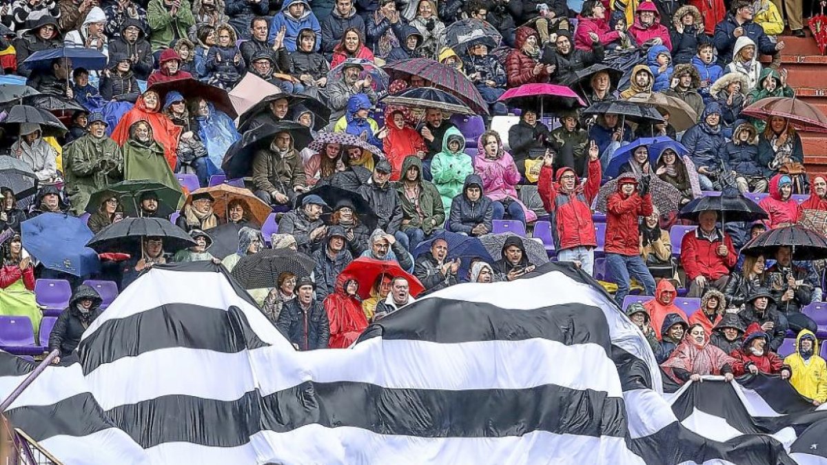 Aficionados ‘chamizos’ en Zorrilla.-M.Á.S.