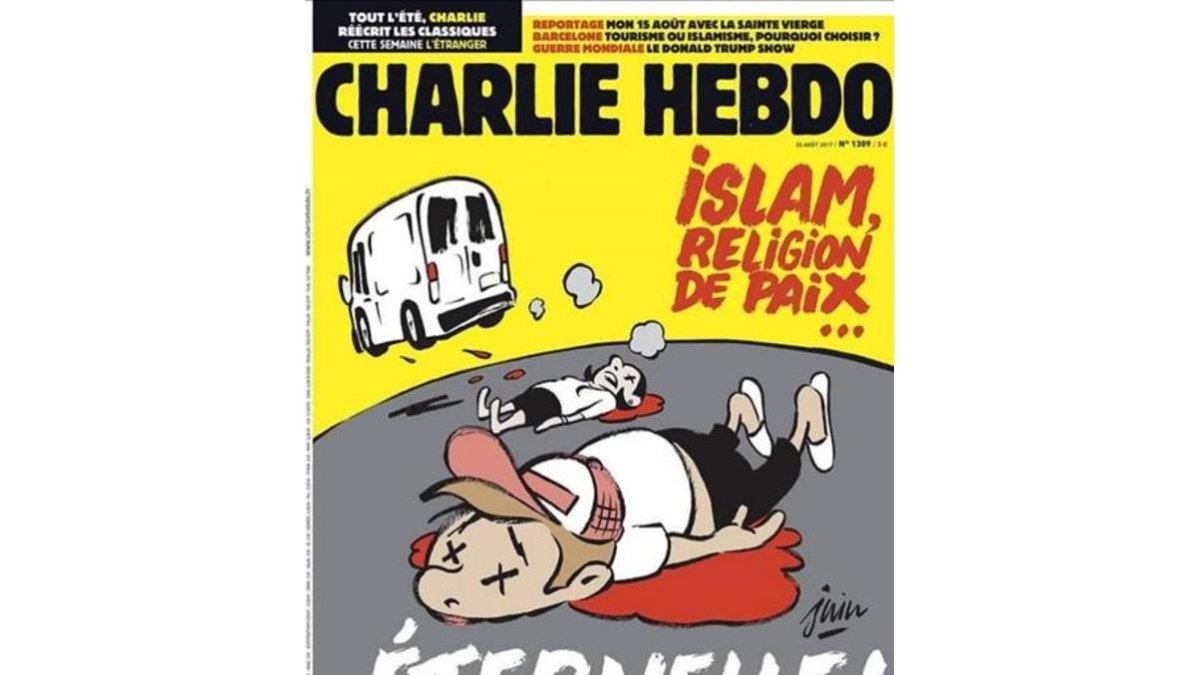 Portada del semanario satírico Charlie Hebdo, sobre los atentados de Barcelona y Cambrils.-CHARLIE HEBDO
