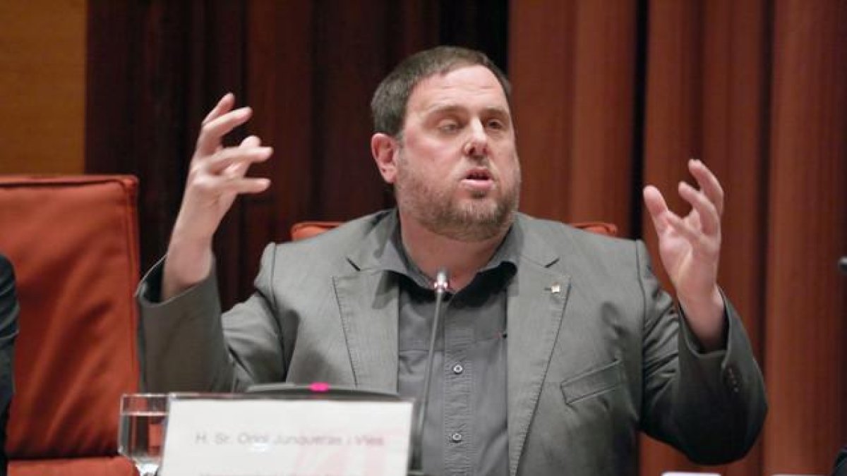 Comparecencia de Oriol Junqueras en la comisión de Economía.-RICARD CUGAT