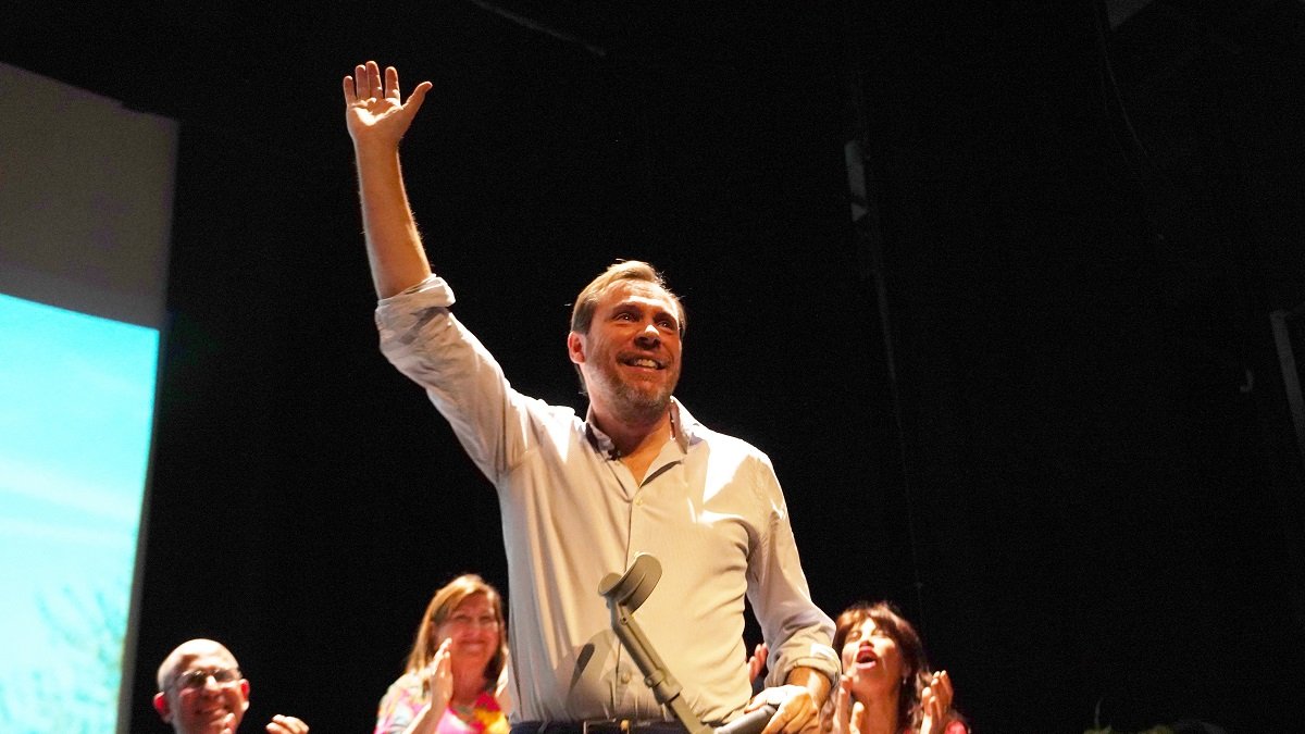 El alcalde de Valladolid y candidato socialista a la alcaldía, Óscar Puente, presenta el programa electoral del PSOE 'Valladolid, mejor que nunca'. -ICAL