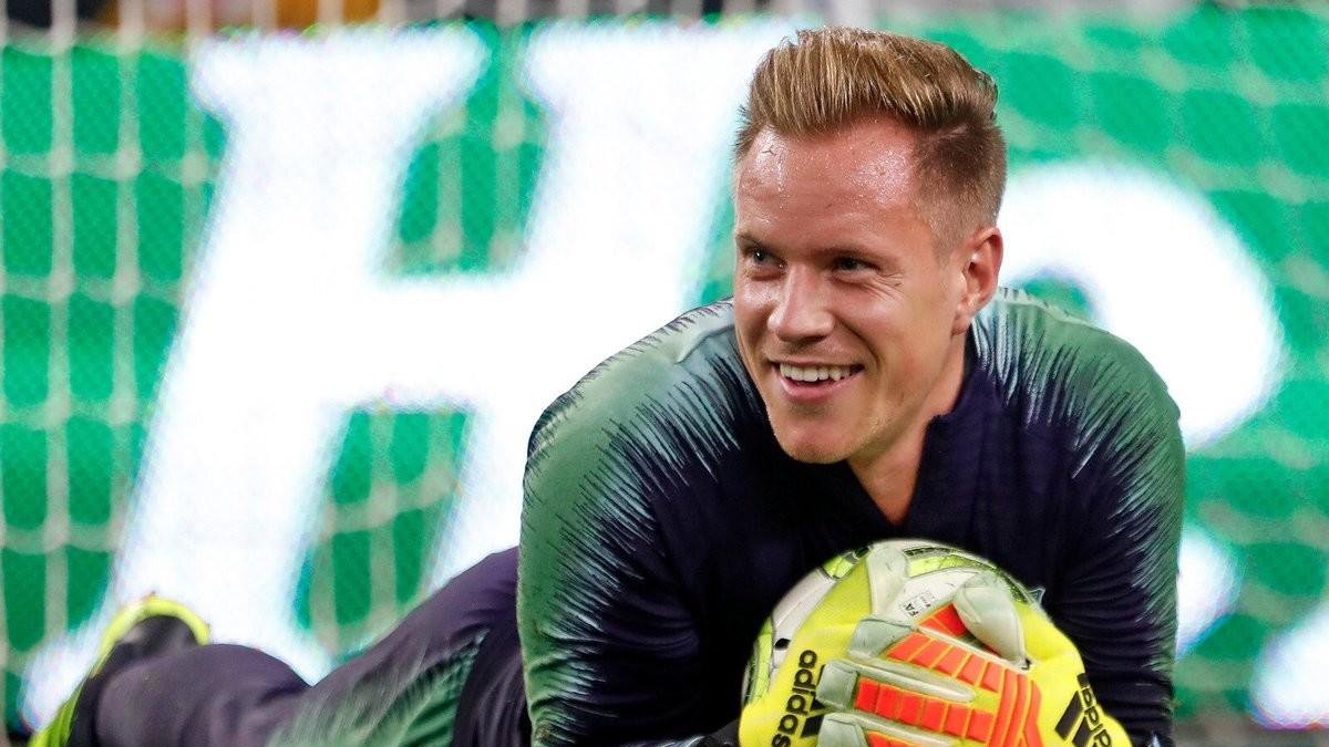 Ter Stegen en un partido con el Barcelona /-TWITTER