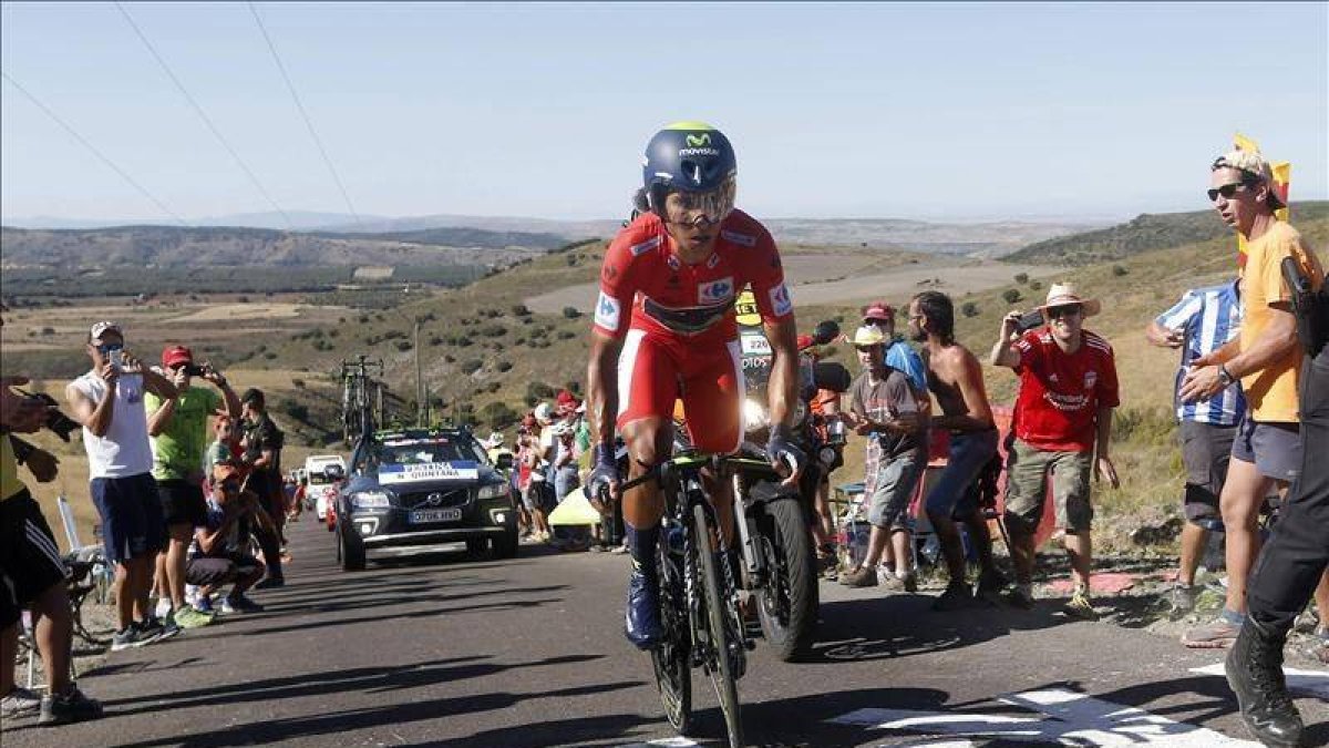 Quintana durante la etapa de ayer.-EFE