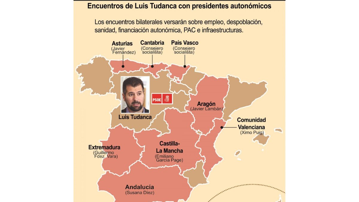 Encuentros de Luis Tudanca con presidentes autonómicos.-ICAL