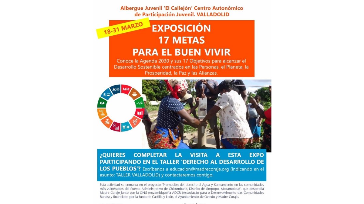 Cartel anunciador de la exposición organizada por Madre Coraje y la Junta. - MADRE CORAJE