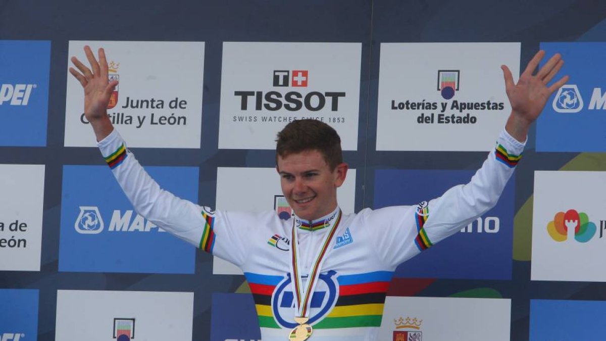 El ganador de la contrarreloj masculina sub 23 del Mundial de Ciclismo de Ponferrada, Campbell Flakemore-Ical