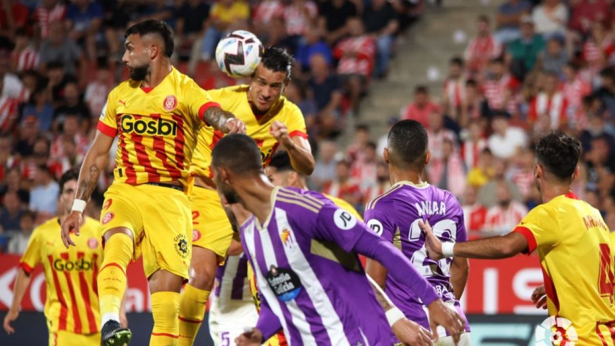 Imagen del partido de la primera vuelta jugado en Girona (2-1). LALIGA