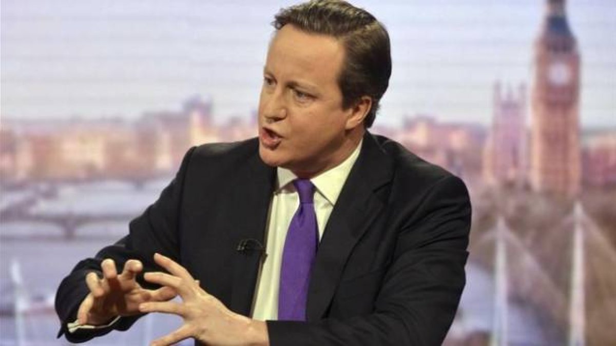Cameron habla en un programa de televisión de la BBC, este domingo.-Foto: REUTERS
