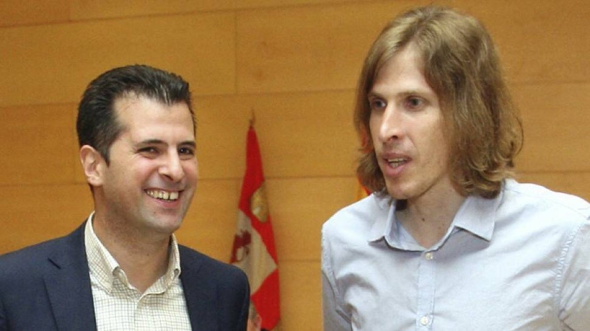Tudanca y Fernández Santos, durante la reunión-Ical