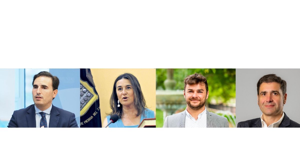 Guzmán Gómez (PP), Olga Mohíno (Medina Primero), Luis Manuel Pascual (PSOE), Alberto Amigo (Vox). -E.M.